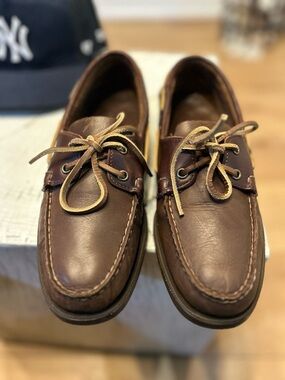 Sebago Brown Leather Boat Shoes Men’s